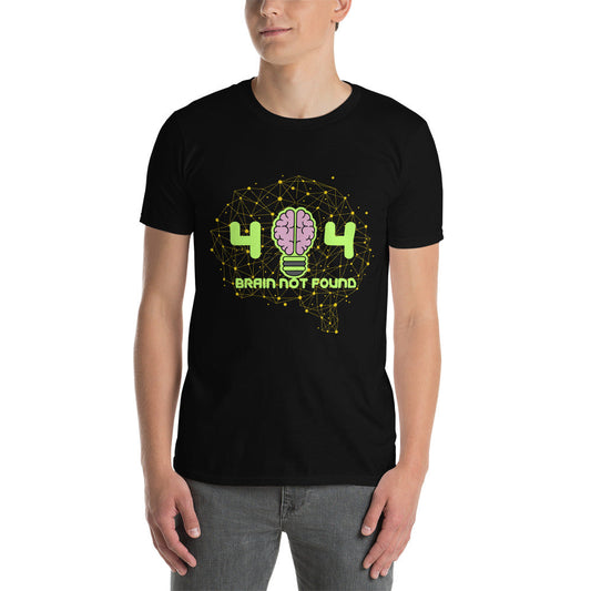 Short-Sleeve Unisex T-Shirt, 404 Brain Not found T-Shirts || Outdoor Luxus OutDoor Luxus